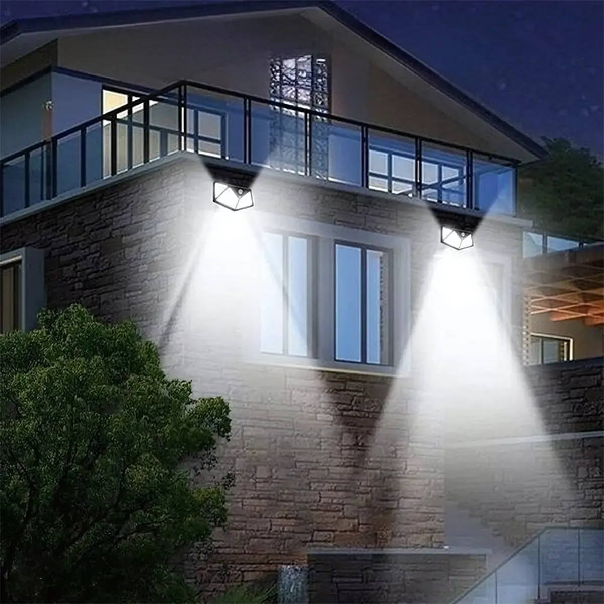Solar charging Led Induction Motion sensor wall lamp for Outdoor Garden Courtyard