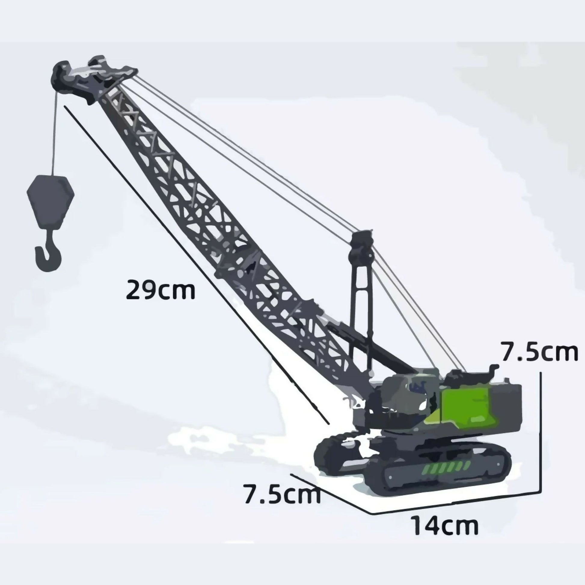 Metal Diecast Crane Toy
