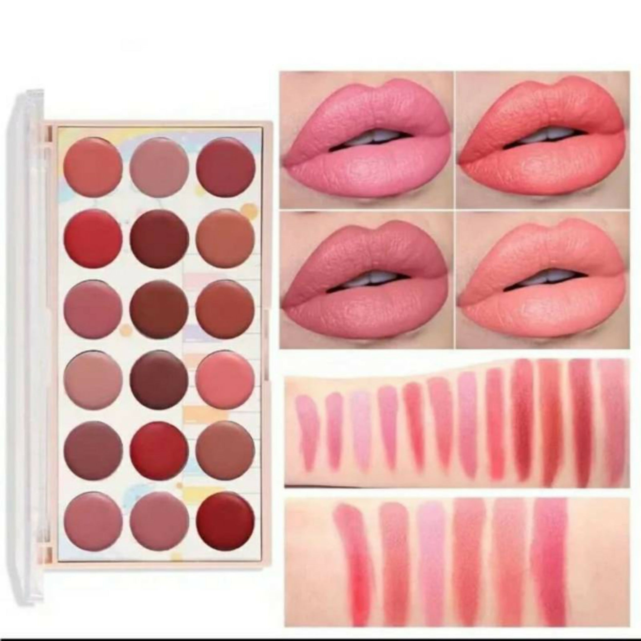 Moccallure 18-Colors Lipstick Kit | Long-Lasting & Hydrating Lip Makeup Set