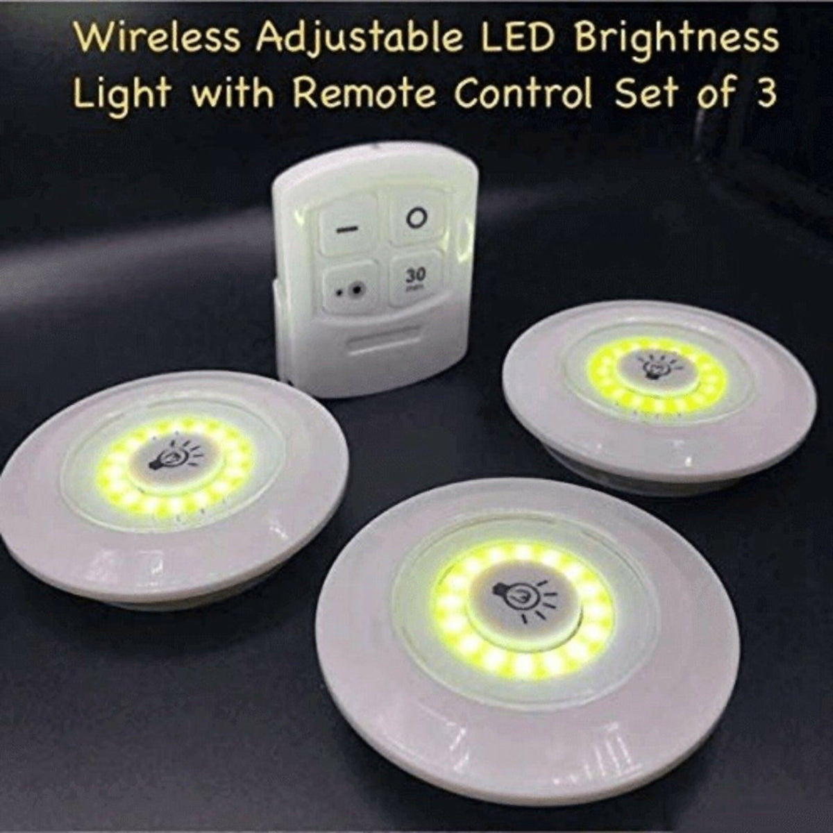Pack of 3 LED Remote Control Lights