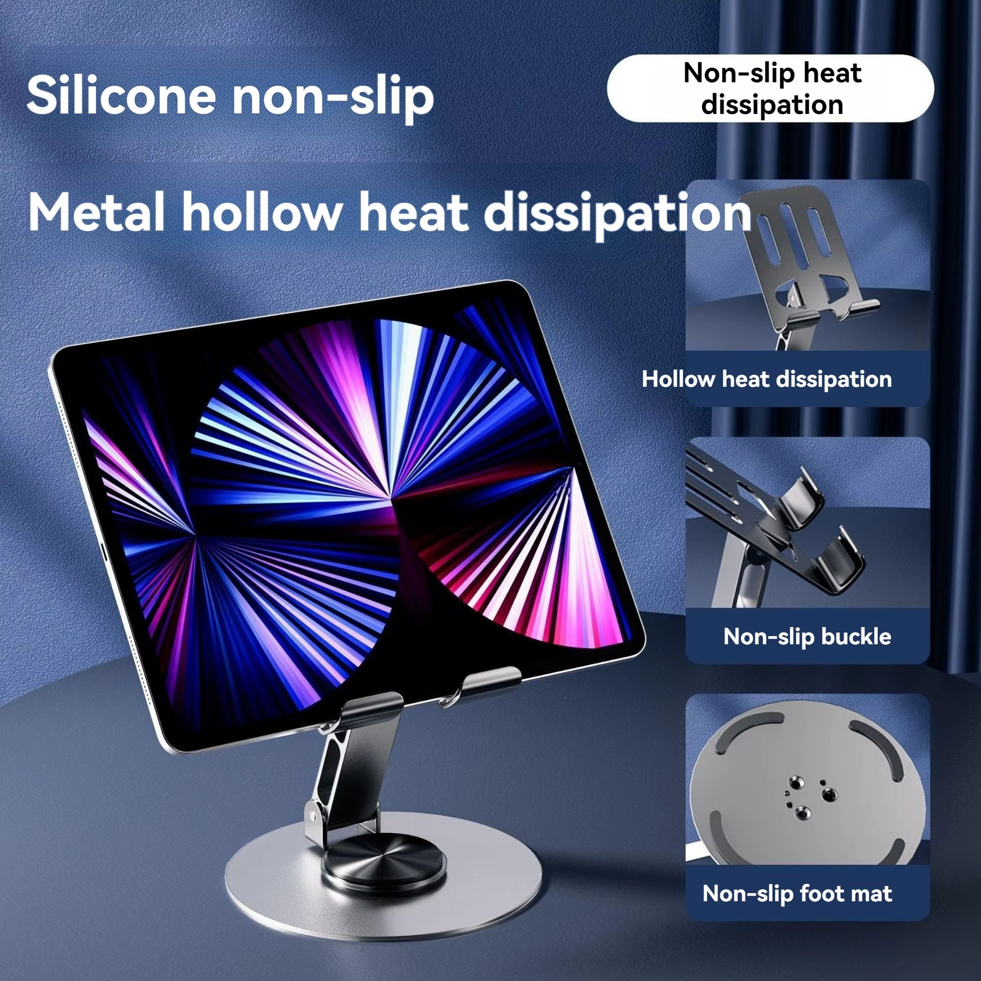 Mobile Stand, Adjustable Desktop, Mobile and Tablet Stand Stainless Steel