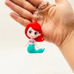 Keychain, Disney Princess Anime Figure Soft Rubber Bag Accessory