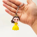 Keychain, Disney Princess Anime Figure Soft Rubber Bag Accessory