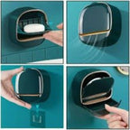 Wall Mounted Soap Holder with Drain Tray