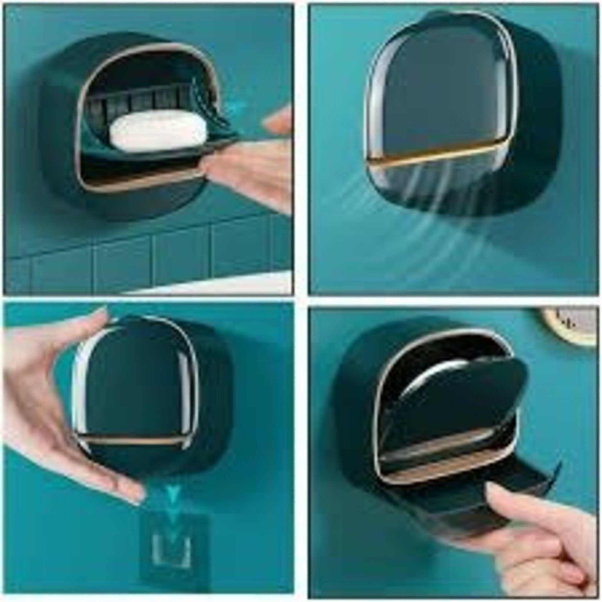Wall Mounted Soap Holder with Drain Tray