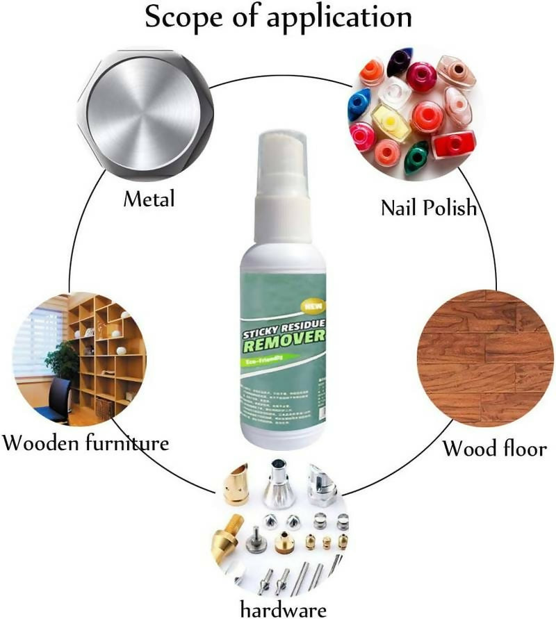 Sticky stuff Remover Gel spray , Portable surface safe Adhesive Remover , Ideal for sticky stains such as Bubblegum , Adhesive , Tape , Label Residue (30ML)