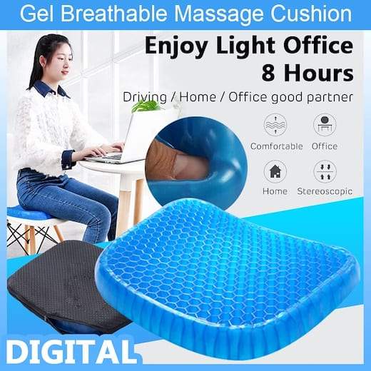 Egg Sitter Honeycomb Gel Seat Cushion, Pressure Relief Chair Pad