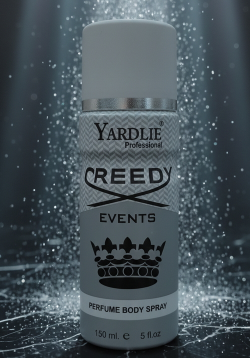 Yardlie Professional CREEDY EVENTS Perfume Body Spray (150ml): Elite, Aromatic Fougere Deodorant for Men.