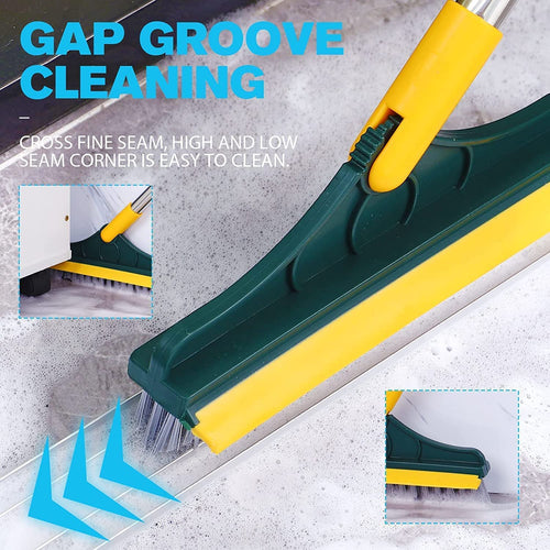 Broom Wiper 2 in 1 Dual Purpose Cleaning Tool Strong Bristles