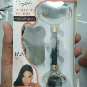 Jade Roller Facial Massager | Manual | With Gua Sha Tool | Natural Skincare | Relax & Refresh