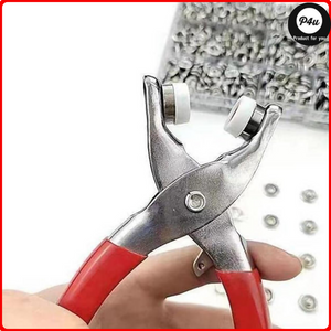 Hollow Metal Snap Button Set,Snap Fasteners,with Pliers,Leather Snap Buttons for Jeans Pockets