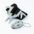 Stainless Steel Outdoor Portable Multitool Plier, Knife & Screwdriver with Leather Pouch