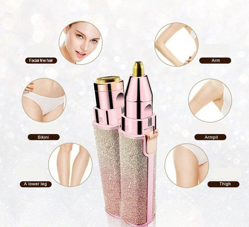 Rechargeable Women’s Eyebrow Hair Trimmer ABS Plastic Design