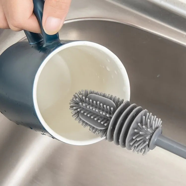 Silicone Bottle Cleaning Brush Long Handle Flexible Bottle Brush for Deep Cleaning