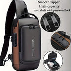 Fashion Men Sling Bag Pack with Lock Waterproof, for Men