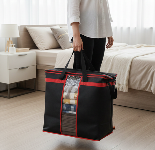 Large Storage Bag Organizers, Heavy-Duty Clothes & Blanket Storage Solution