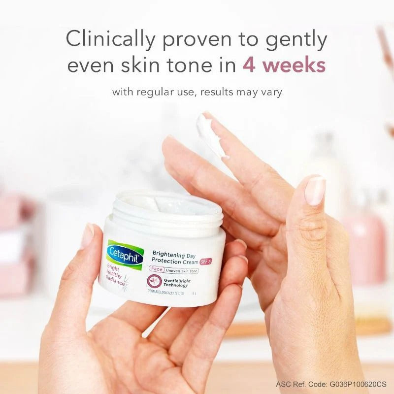 Cetaphil Brightening Day Protection Cream | SPF 15 | 50g | Made in France | Dark Spot & Even Tone Care