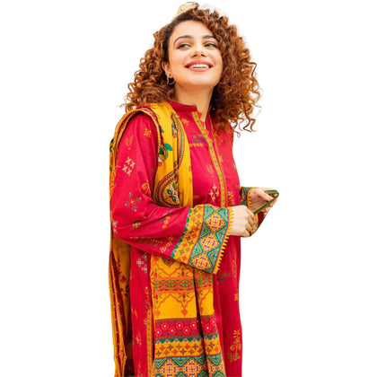 Khaddar Embroidered Shirt & Wool Shawl Set