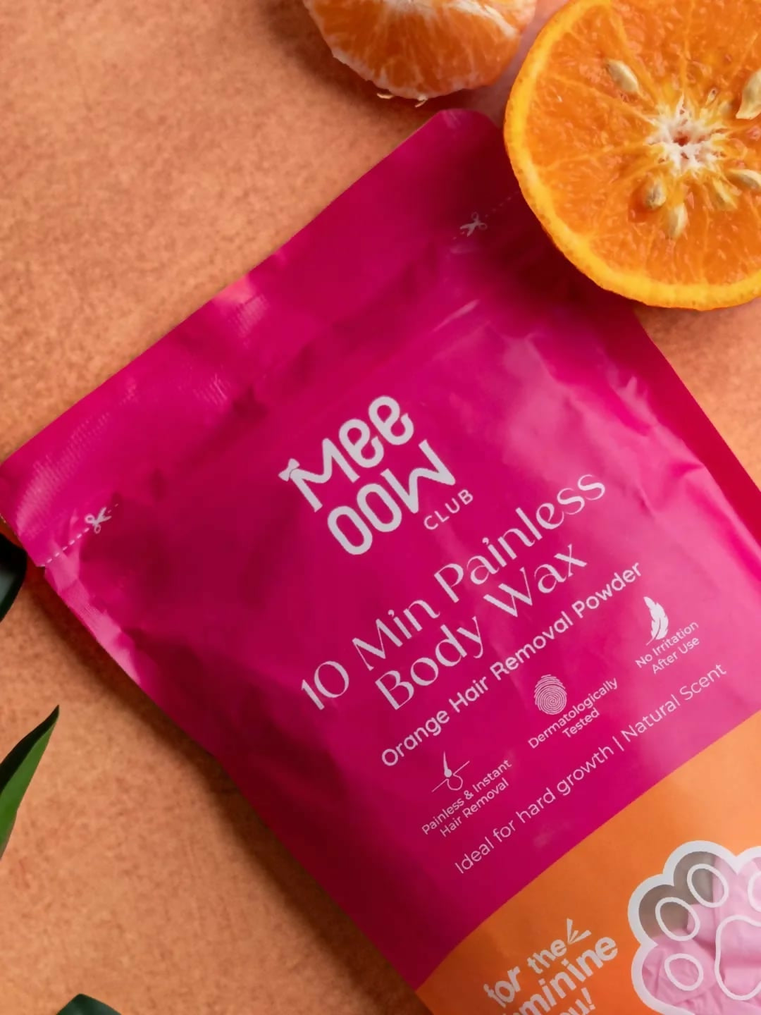 Meeoow Club 10 Min Painless Body Wax Orange Hair Removal Powder for Women