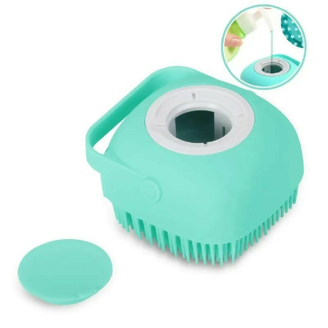Silicon Bath Body Brush Exfoliating Body Scurb Brush With Soap Dispenser 2 In 1 Ultra Soft Bath Sponge Shower Brush And Body Massager