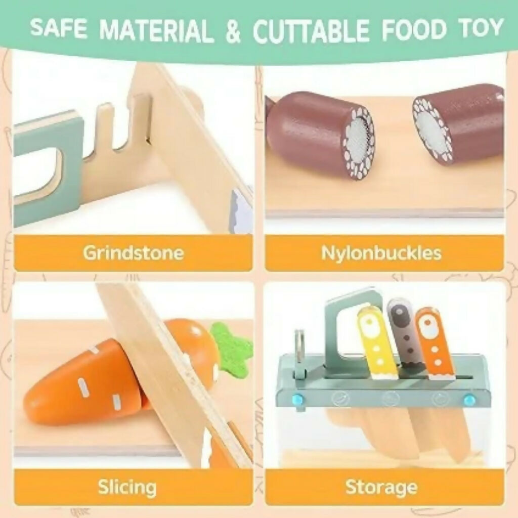 Wooden Kids Play Kitchen Set