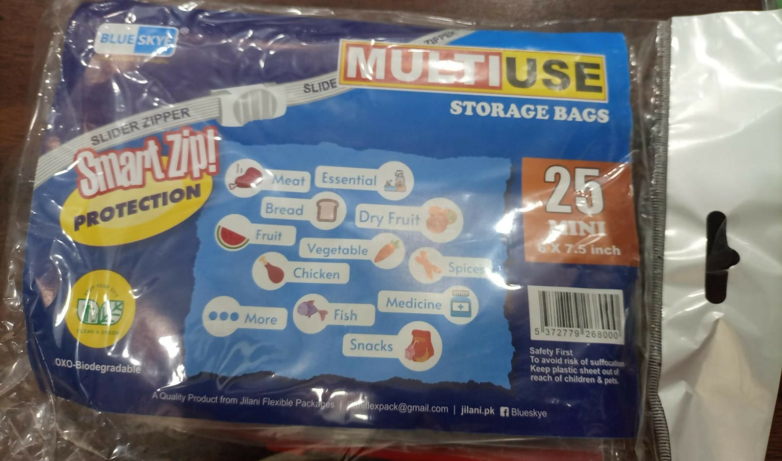 Food Storage Slider Bag