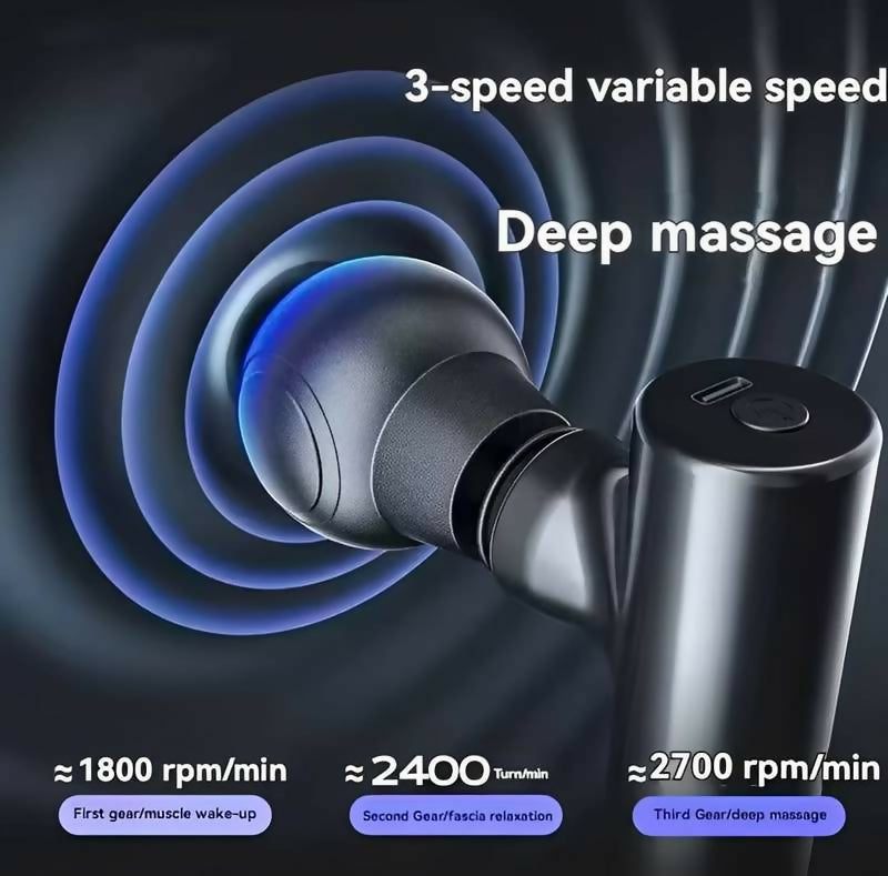 Mini Rechargeable Fascial Gun – Portable Deep Muscle Massager for Pain Relief and Relaxation – Random Color