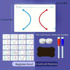 2-in-1 Brain Development Training Kit – Reusable Finger Maze & Pen Control Workbook for Kids & Adults (20 Training Pictures)