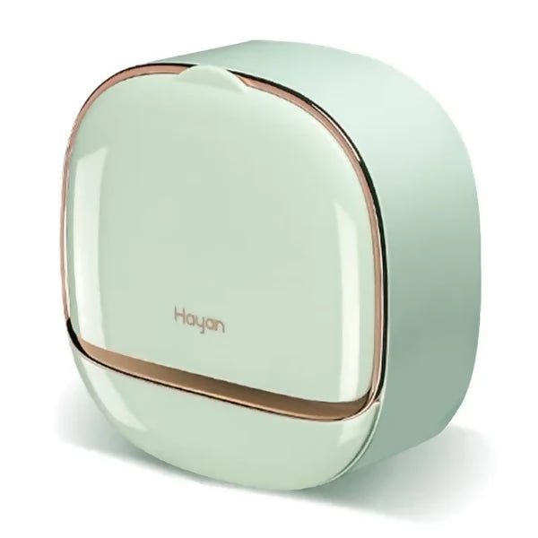 Light Green | Self-Adhesive Wall-Mounted Luxury Soap Holder with Lid and Drainage Tray