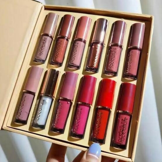 Lip Gloss Set, 12 in 1 Multi-Shade Collection, Smooth & Non-Sticky Finish