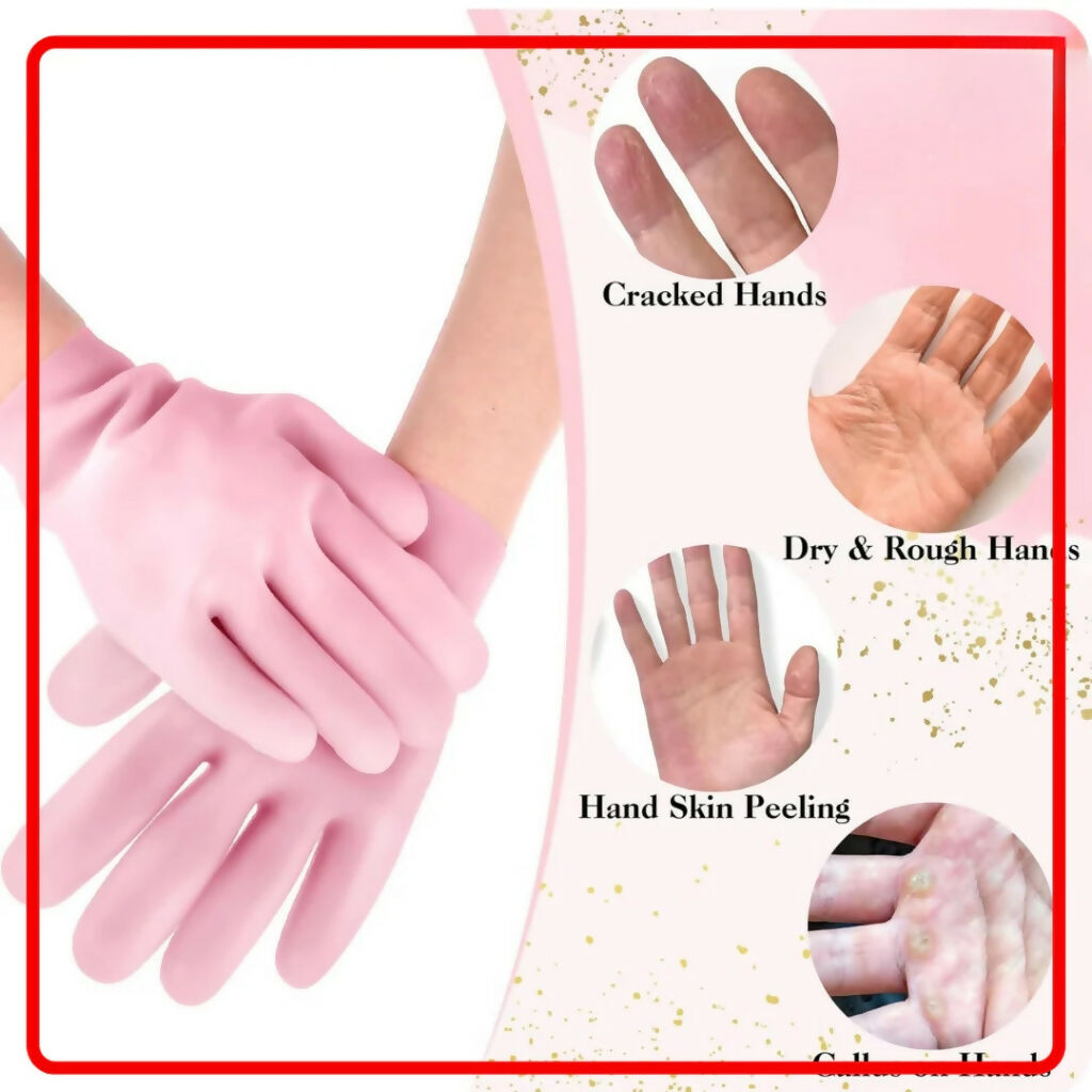 Silicone Moisturizing Gloves Set for Dry Cracked Hands