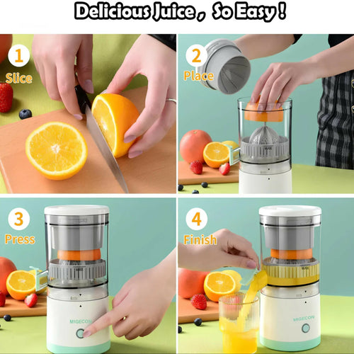 Portable USB Rechargeable Citrus Juicer – Automatic Wireless Orange & Lemon Juicer