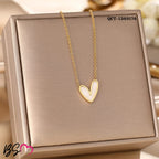 QCT-174 Mini Heart Stainless Steel Necklace – Elegant Women’s Pendant