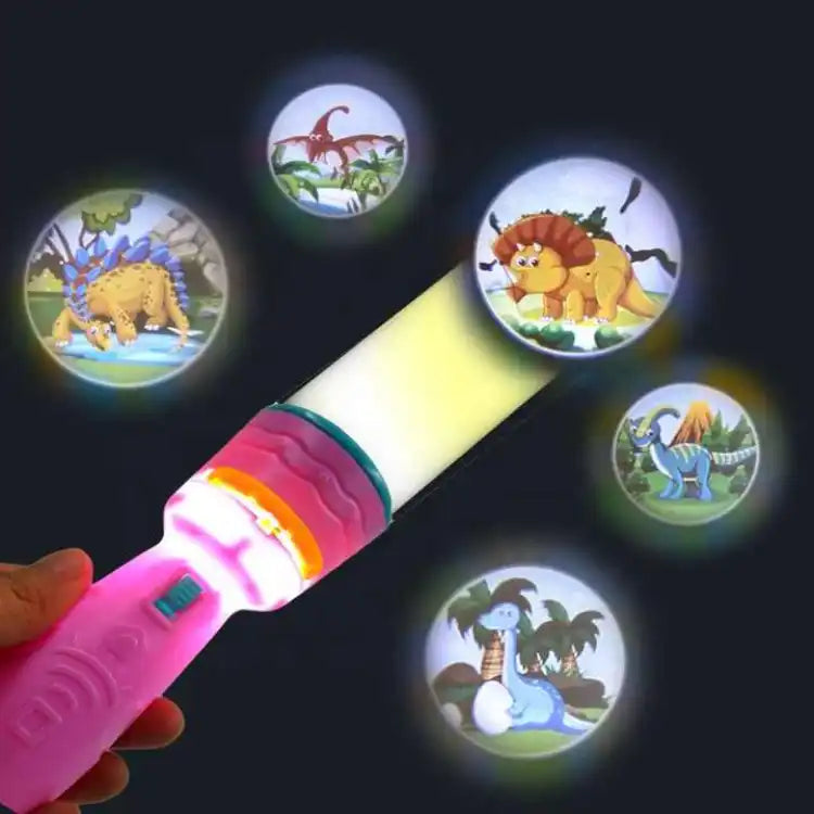 Projection Flashlight Torch, with 24 Cartoon Images Toy for Kids