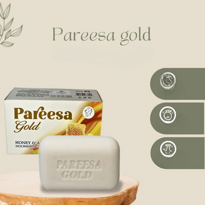 Pareesa Gold Honey & Almond Soap – Moisturizing and Nourishing for Soft, Smooth Skin ( 135g )