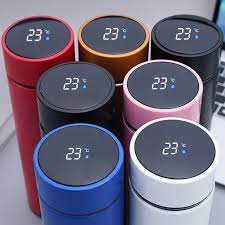 Smart Temperature Display Stainless Steel Water Bottle With LED Touch Lid