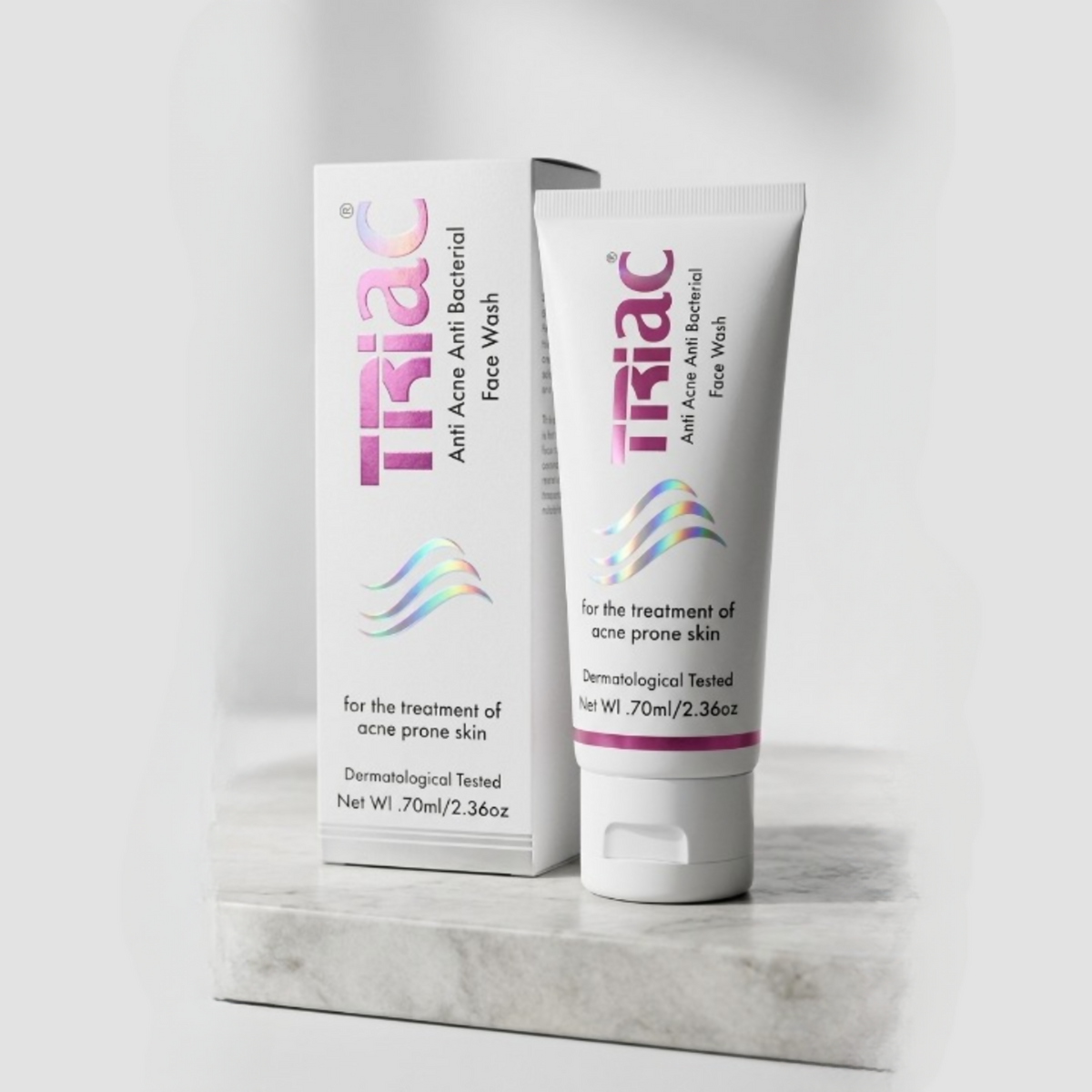 Triac Anti Acne Anti Bacterial Face Wash 70ml for Acne-Prone Skin