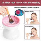 Electric rotation helps remove makeup residue with less manual scrubbing.