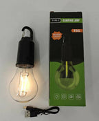 T01 Type-C Rechargeable LED Camping Bulb – Portable Hanging Warm Light Tent Lamp