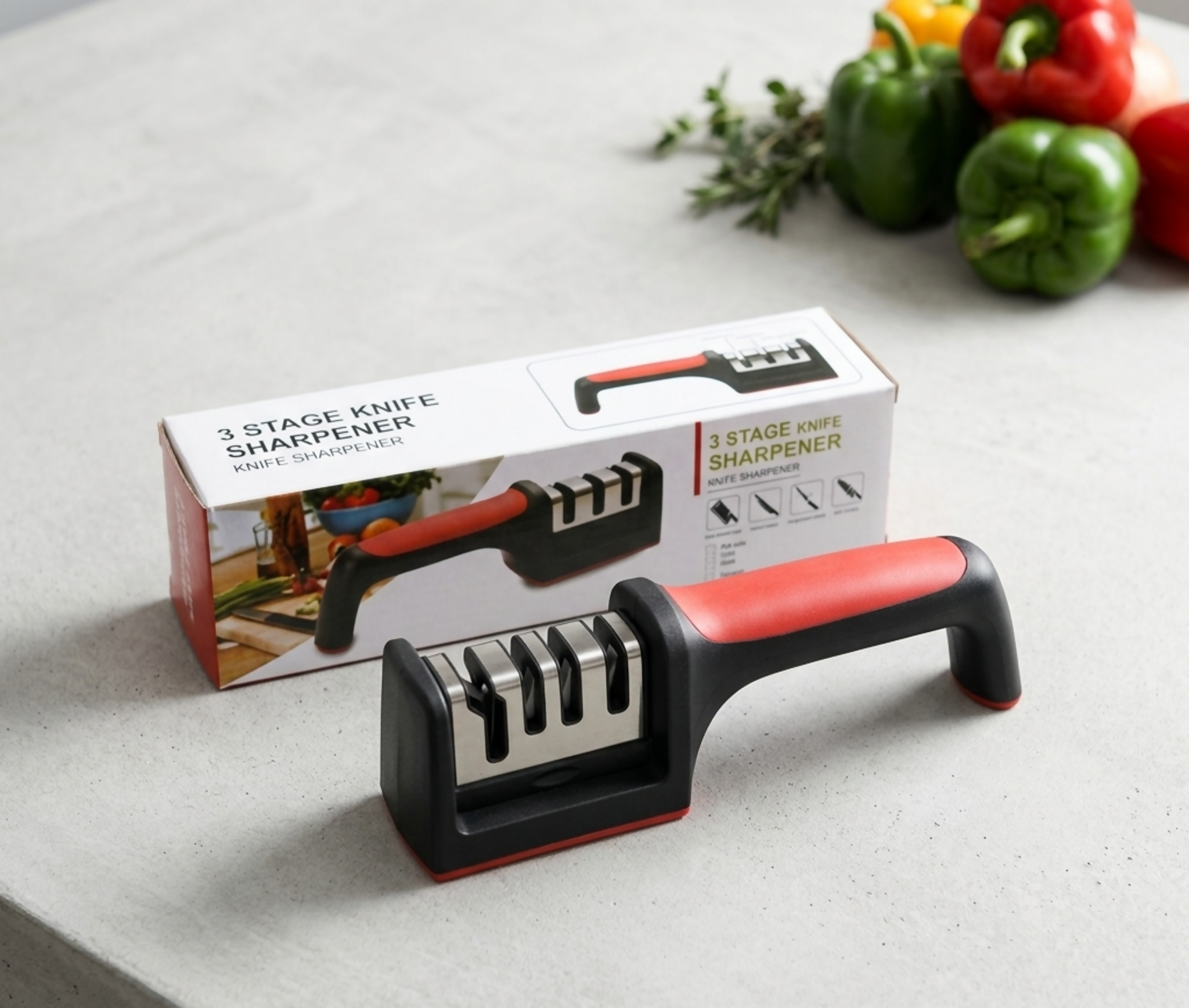 Professional 3-Stage Kitchen Knife Sharpener