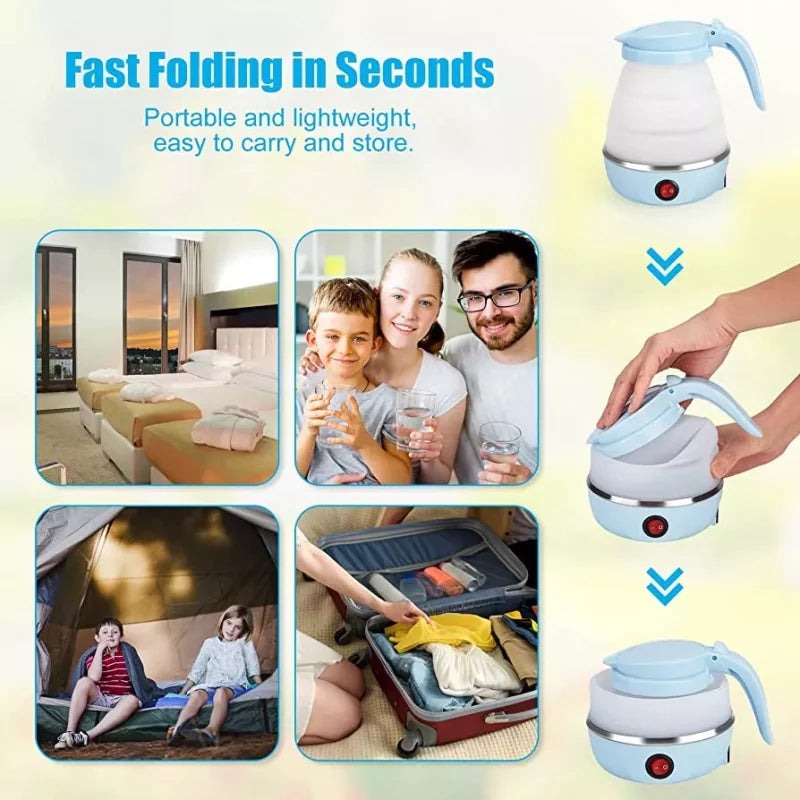 Kettle, Collapsible Electric, Dual Voltage Compact Travel