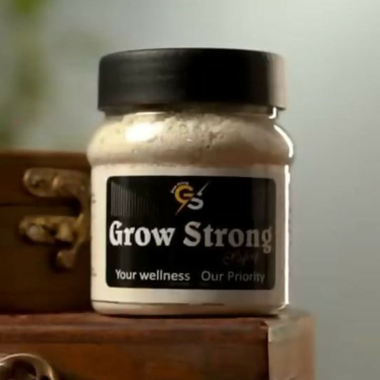 Grow Strong Wellness Supplement Jar With Secure Lid