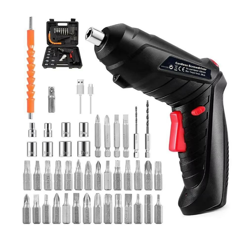 Premium Quality 47-in-1 Rechargeable Electric Screwdriver Set – Chrome Vanadium Steel Precision Tool Kit