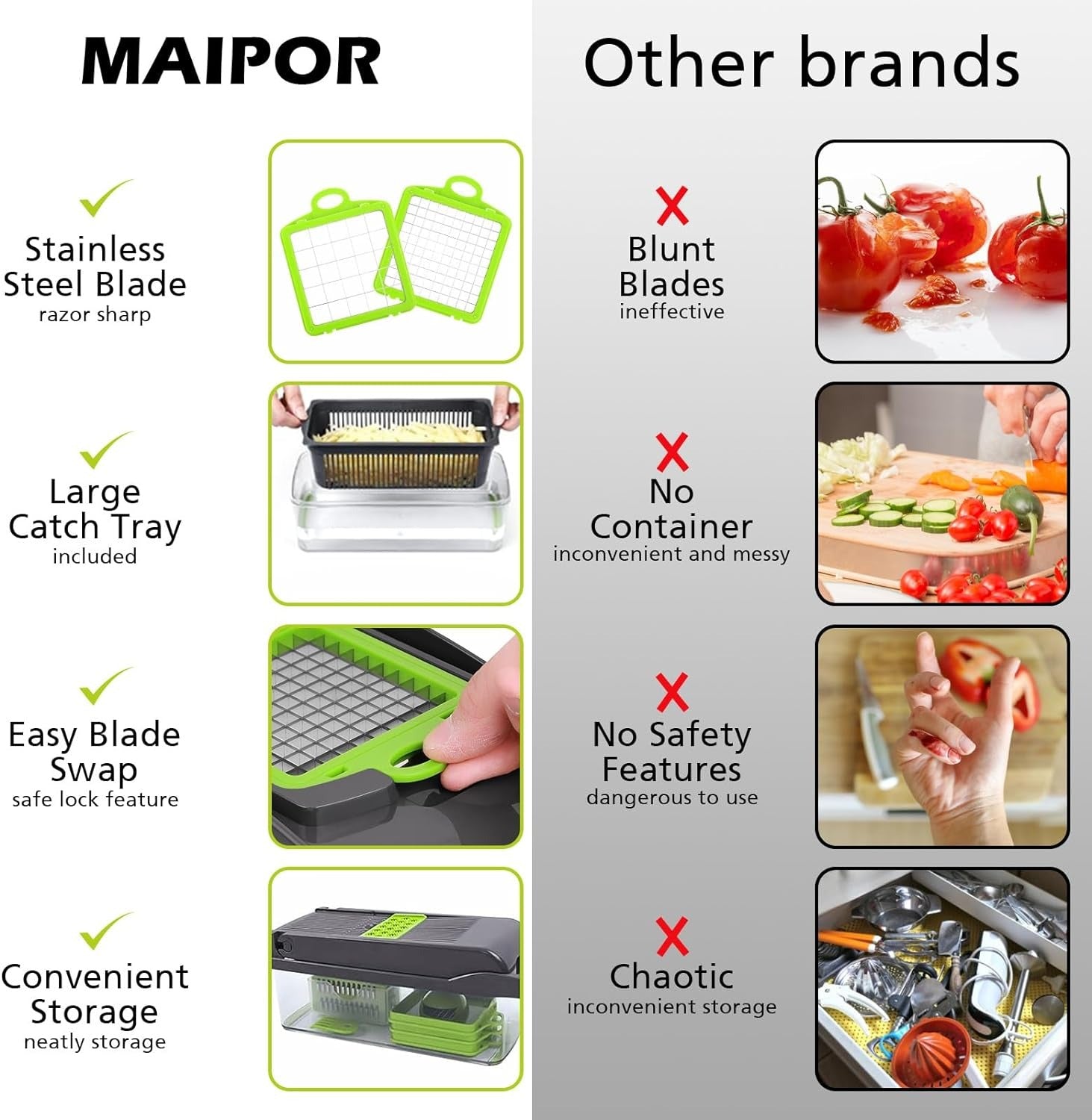 16-In-1 Multifunctional Vegetable Cutter And Slicer With Interchangeable Blades