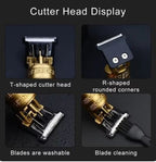 Metal Body Vintage T9 Hair Trimmer For Men Professional Usb Rechargeable Beard And Hair Cutting Machine Precision Shaver