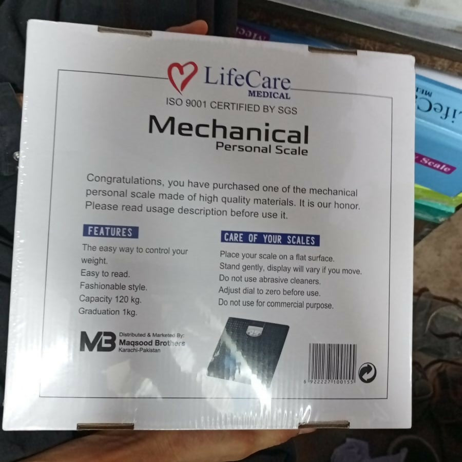 Life Care Medical Mechanical Personal Scale For Body Weight Tracking | 120kg Capacity