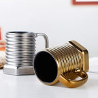 Screw Shape Ceramic Coffee Mug – Novelty Porcelain Bolt Design