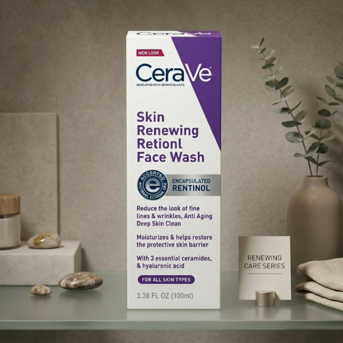 Renewing Retinol Face Wash 100ml – Anti-Aging Cleanser with Ceramides & Hyaluronic Acid