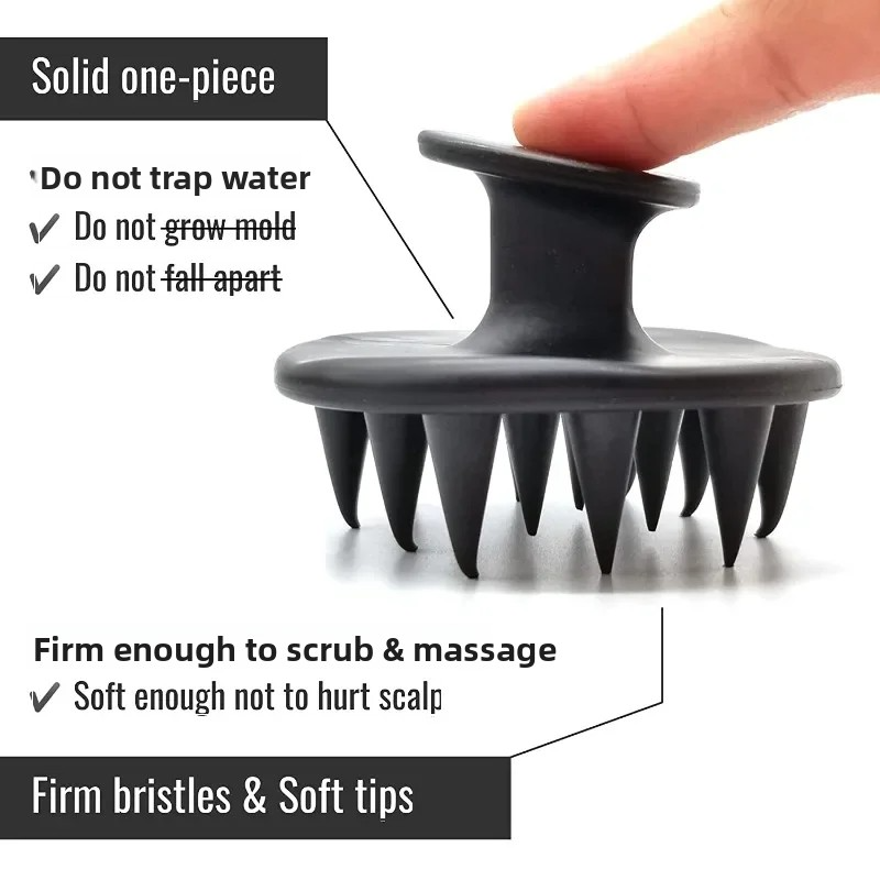 Head Cleansing And Scalp Massage Brush for Wet And Dry Use