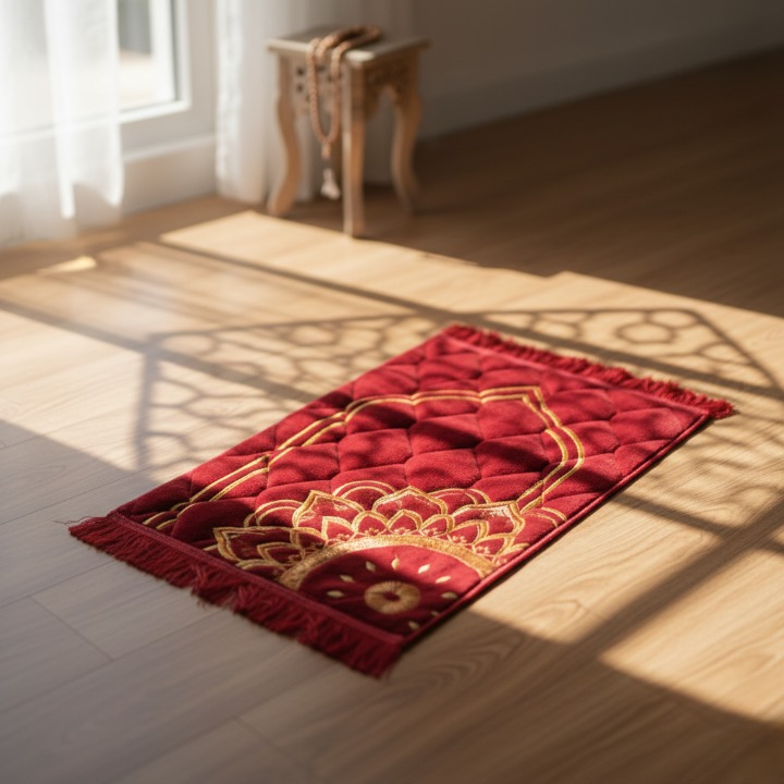 Children’s Printed Velvet Prayer Mat Travel Friendly 60 × 42 Cm